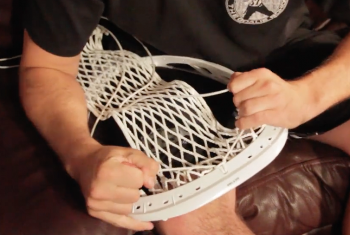 How to string a lacrosse goalie head