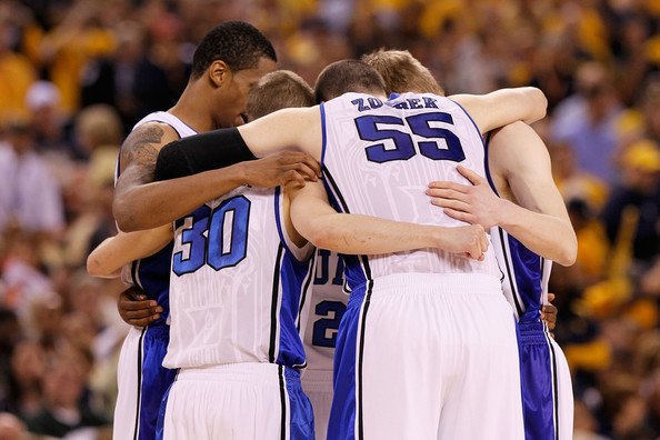Duke Basketball Huddle