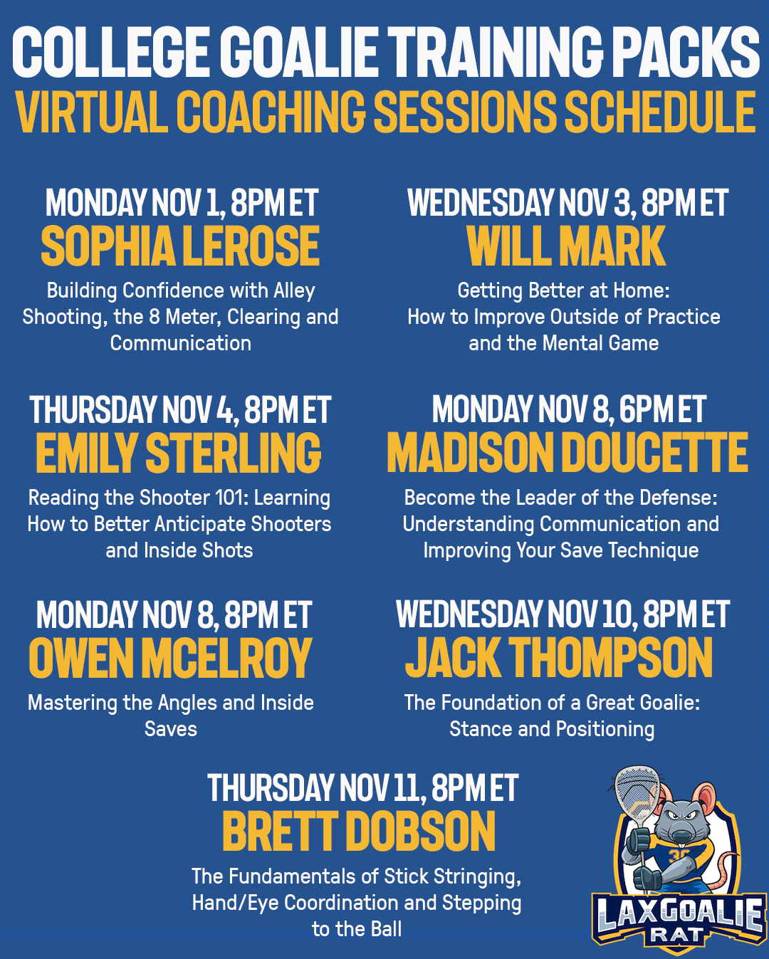virtual coaching session schedule